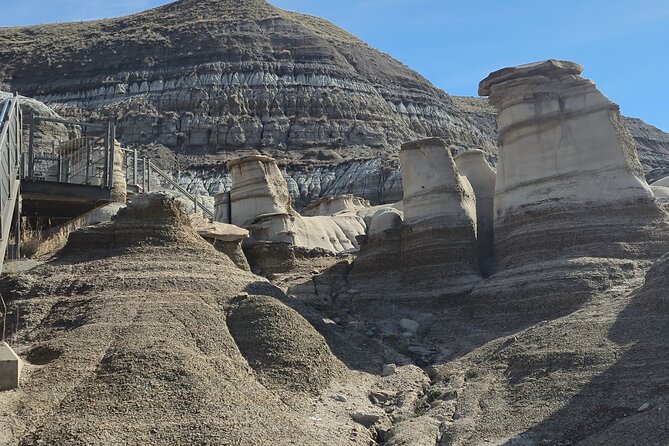 1 Day Guided Drumheller Tour: Calgary to Dinosaur Badlands - The Hoodoos: Steel Staircases and Up-Close Rock Formations