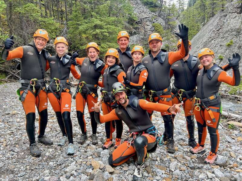 Banff: Beginner Canyoning Half-Day Tour - The canyon sections: short wins that lead to bigger drops