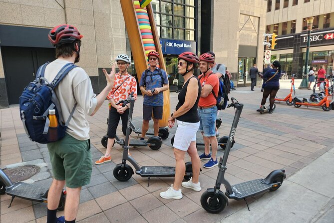 Calgary City Highlights 2 Hour E-Scooter Tour - Meeting at Toonie Tours Calgary: waiver, mobile ticket, and practice first