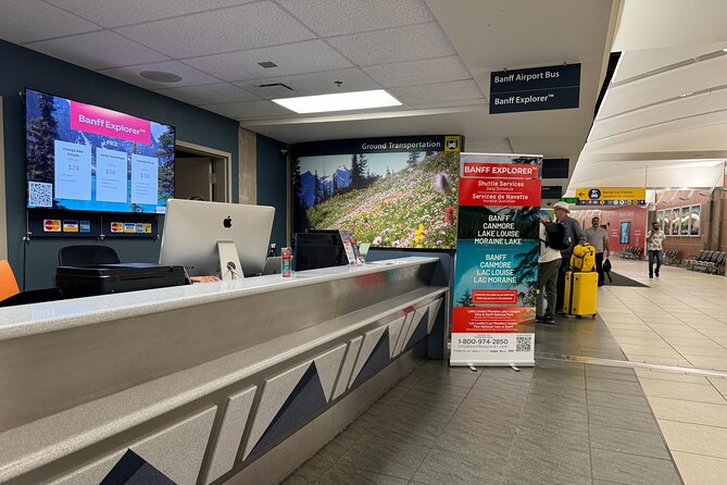 Calgary YYC Airport: Affordable Shared Shuttle to Banff & Canmore - Your Final Destination in Banff: Mount Royal Hotel Bus Terminal